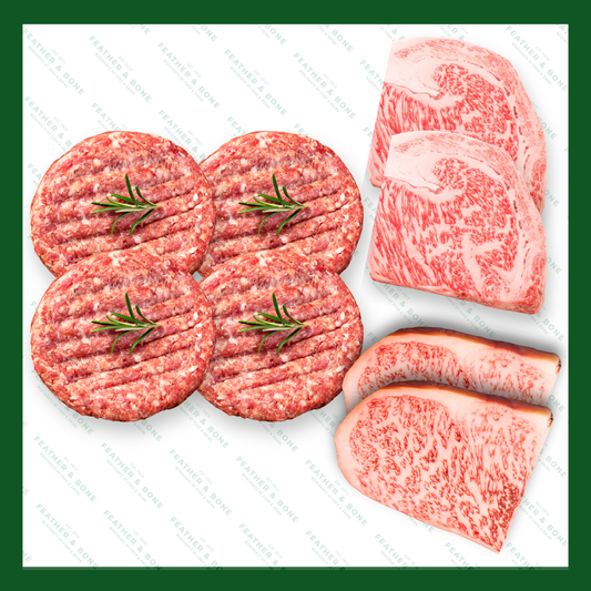 Japanese Kagoshima A5 Wagyu Duo Bundle (Frozen) (Delivery Only)