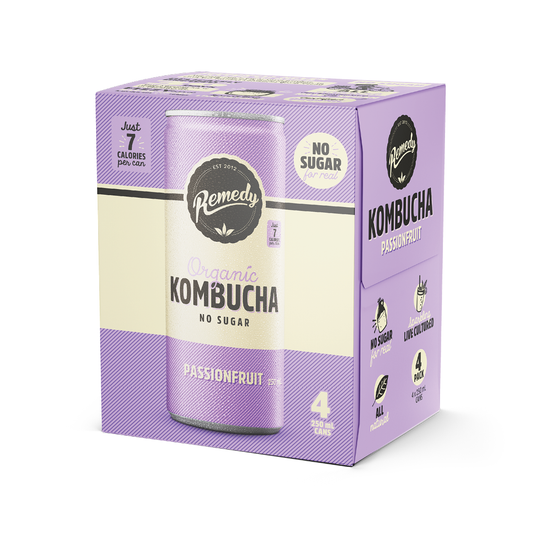 Remedy Organic Kombucha Passionfruit 250ml