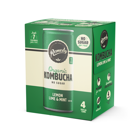 Remedy Organic Kombucha Lemon, Lime & Mint 250ml