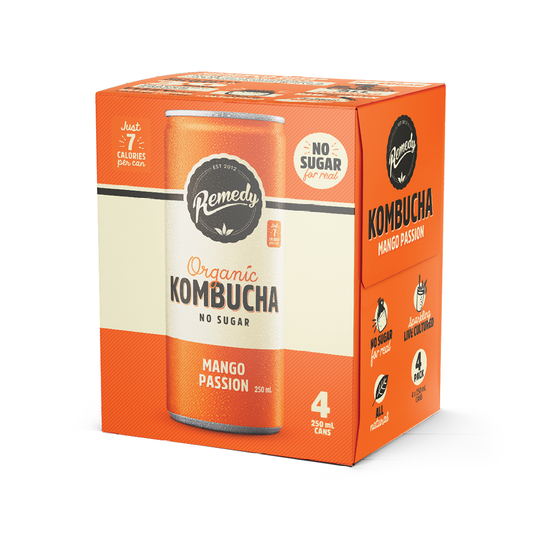 Remedy Organic Kombucha Mango Passion 250ml