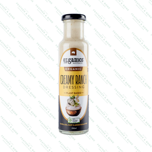 OZGANICS, organic creamy ranch vegan dressing 250ML