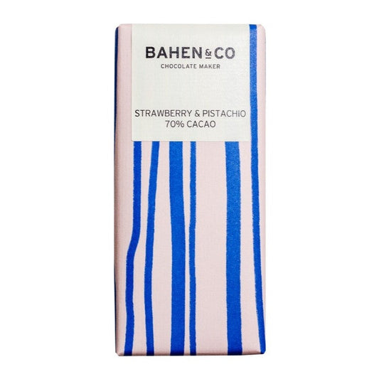 Bahen & Co Chocolate Strawberry & Pistachio 70% Cacao 75g