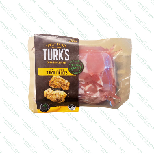 TURK'S Free Range Chicken Thigh Fillet 450g