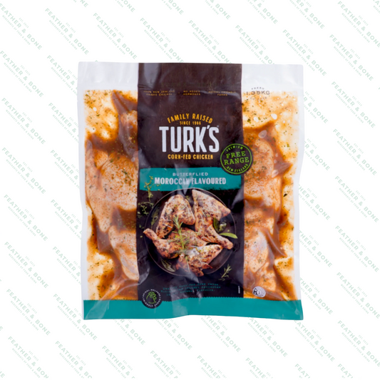 TURK'S Free Range Moroccan Spatchcock 1.35kg (FROZEN)