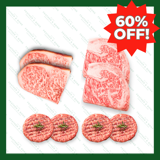 Japanese Kagoshima A5 Wagyu Duo Bundle (Frozen) (Delivery Only)