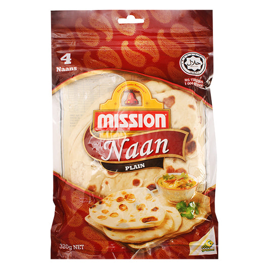 Mission Wraps Plain Naan 320g (4pc)