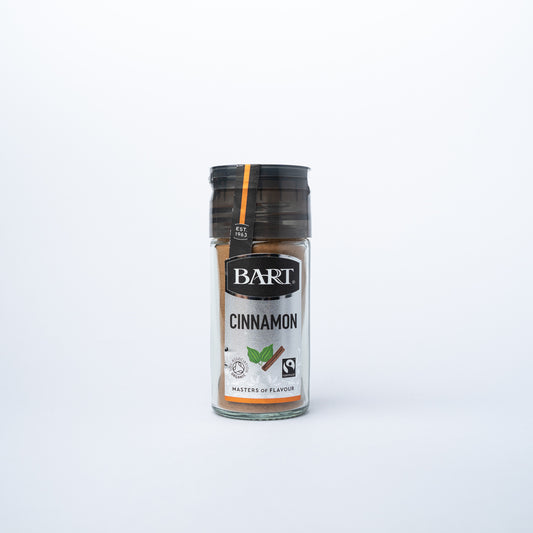A glass jar of Bart Ground Cinnamon 35g.