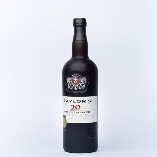 A bottle of Taylor's 20 Year Old Tawny Port 750ml.