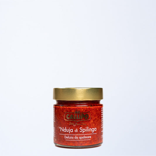 A glass jar of Calliope ‘Nduja Di Spilinga Spreadable Salami 200g