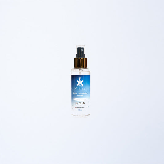 A 100g spray bottle of Xtra Protect Multi Purpose Sanitiser.
