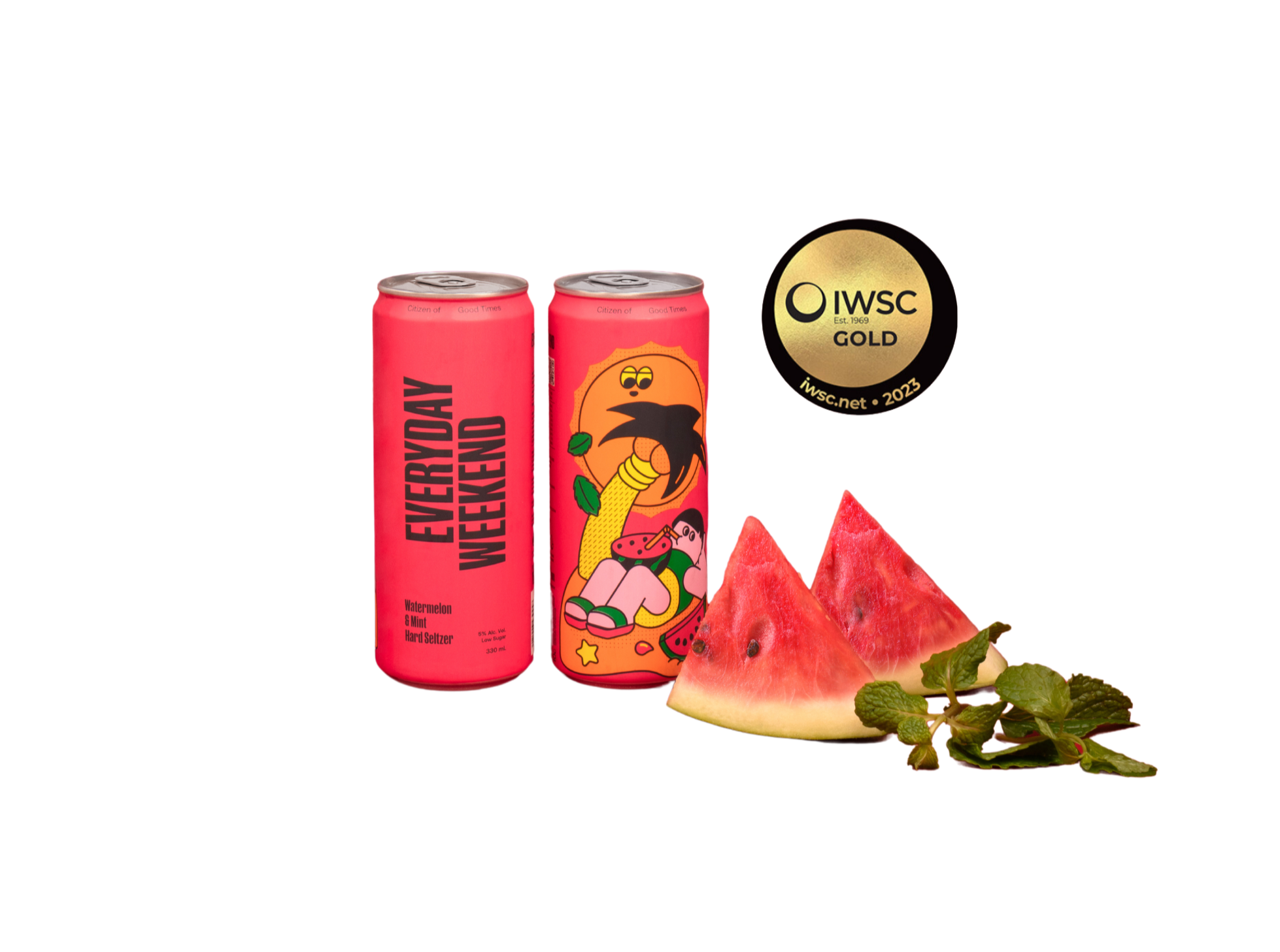 Everyday Weekend, Premium Seltzer - Watermelon & Mint 330ml