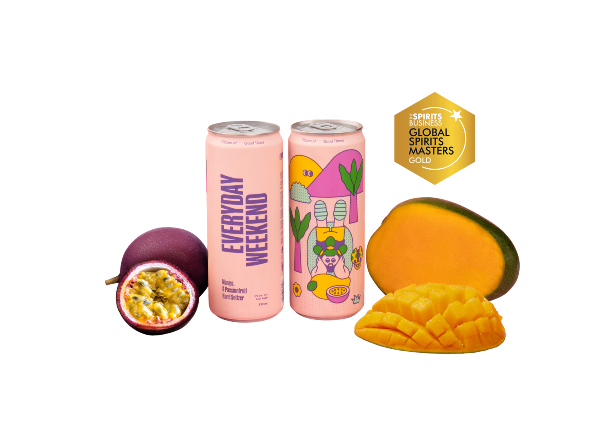 Everyday Weekend, Premium Seltzer - Passionfruit & Mango 330ml