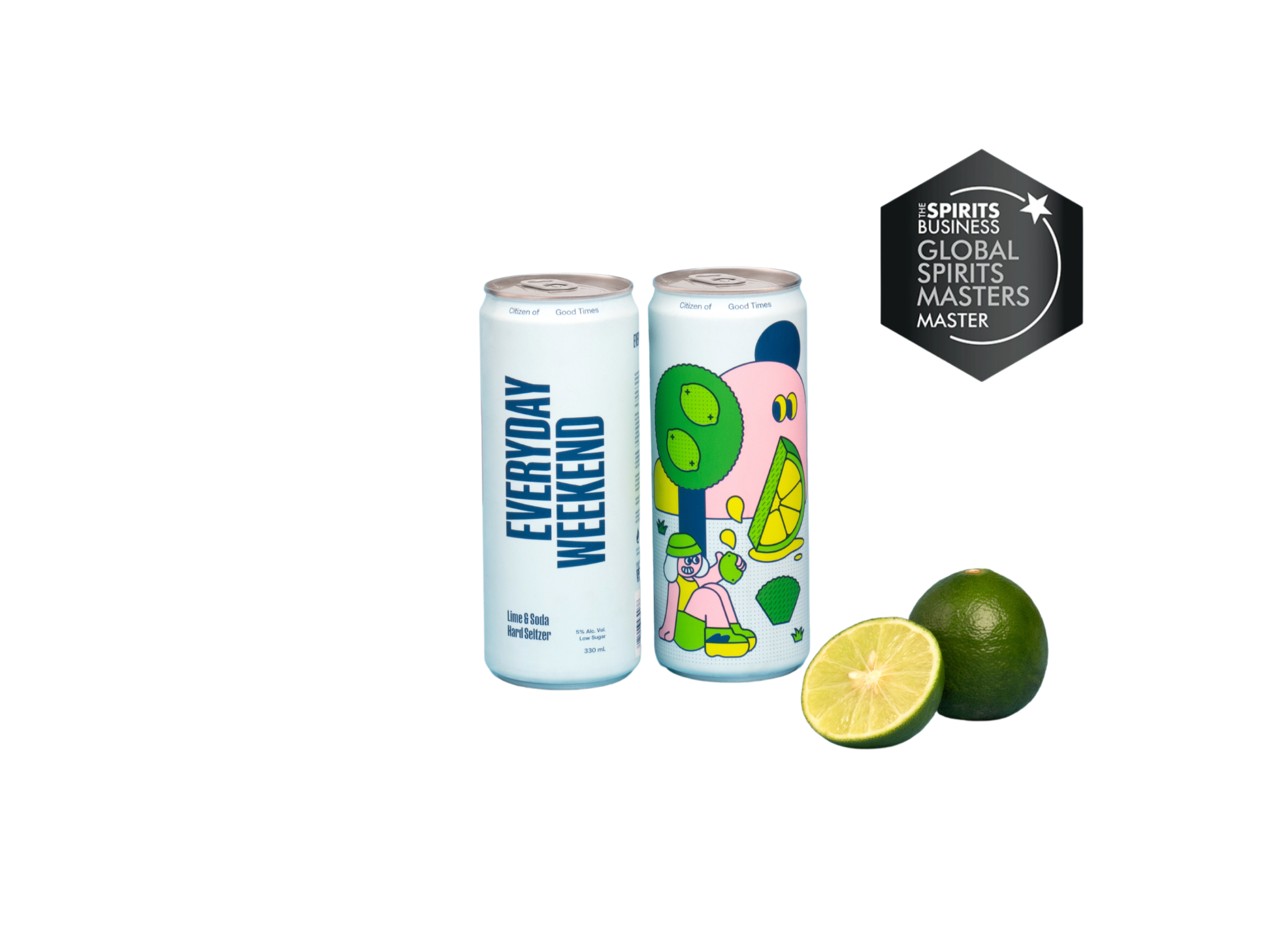 Everyday Weekend, Premium Seltzer - Lime & Soda 330ml