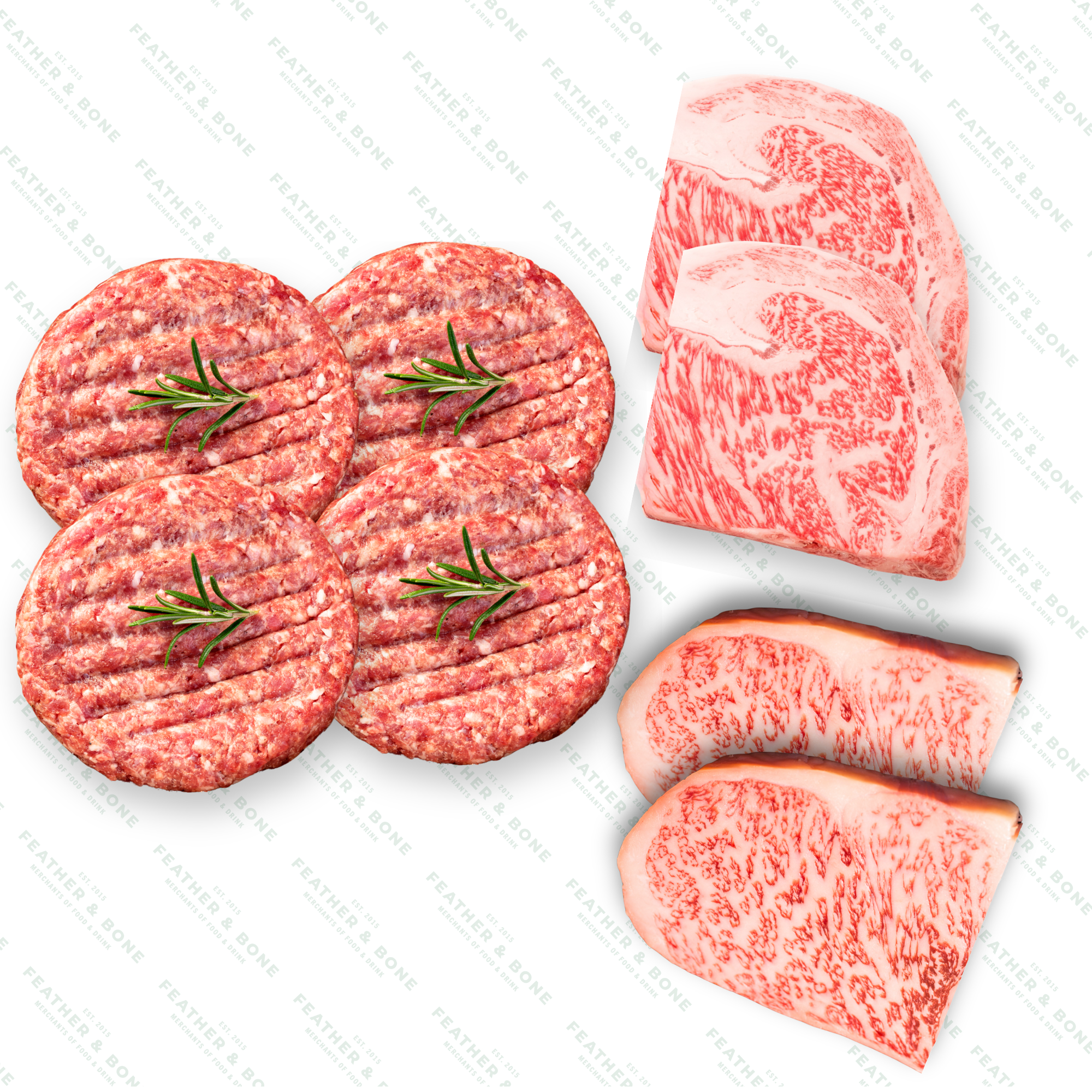 A5 Japanese Kagoshima Wagyu Bundle (Frozen)  (Delivery Only)