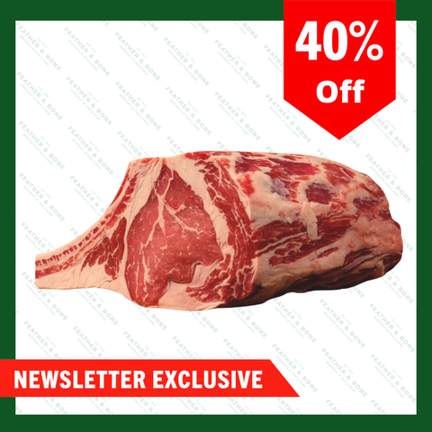 Australian Grass Fed Bone in Ribeye 800G-1KG x 4 (Chilled) (Online Exclusive)