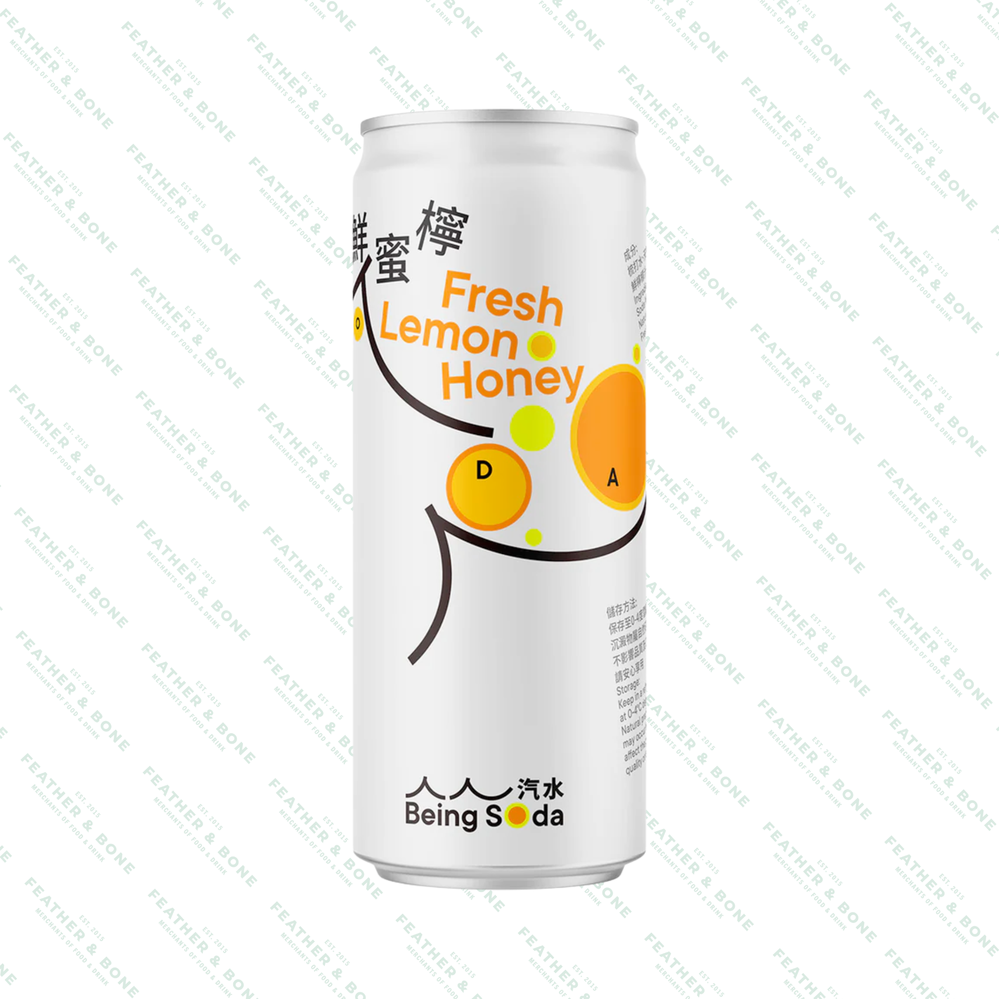 BEING SODA, fresh lemon honey soda 330ML