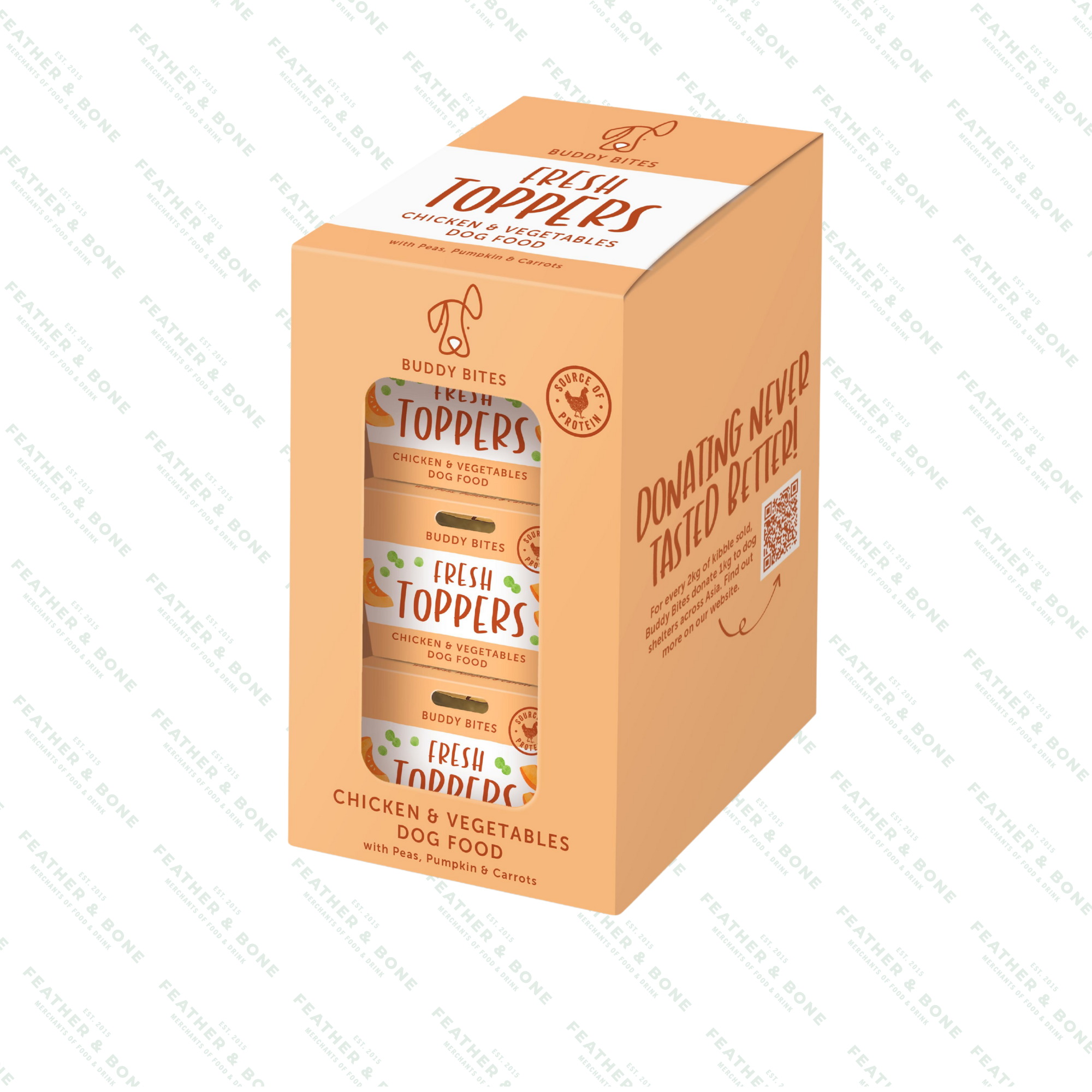 BUDDYBITES, chicken toppers 80g x 3