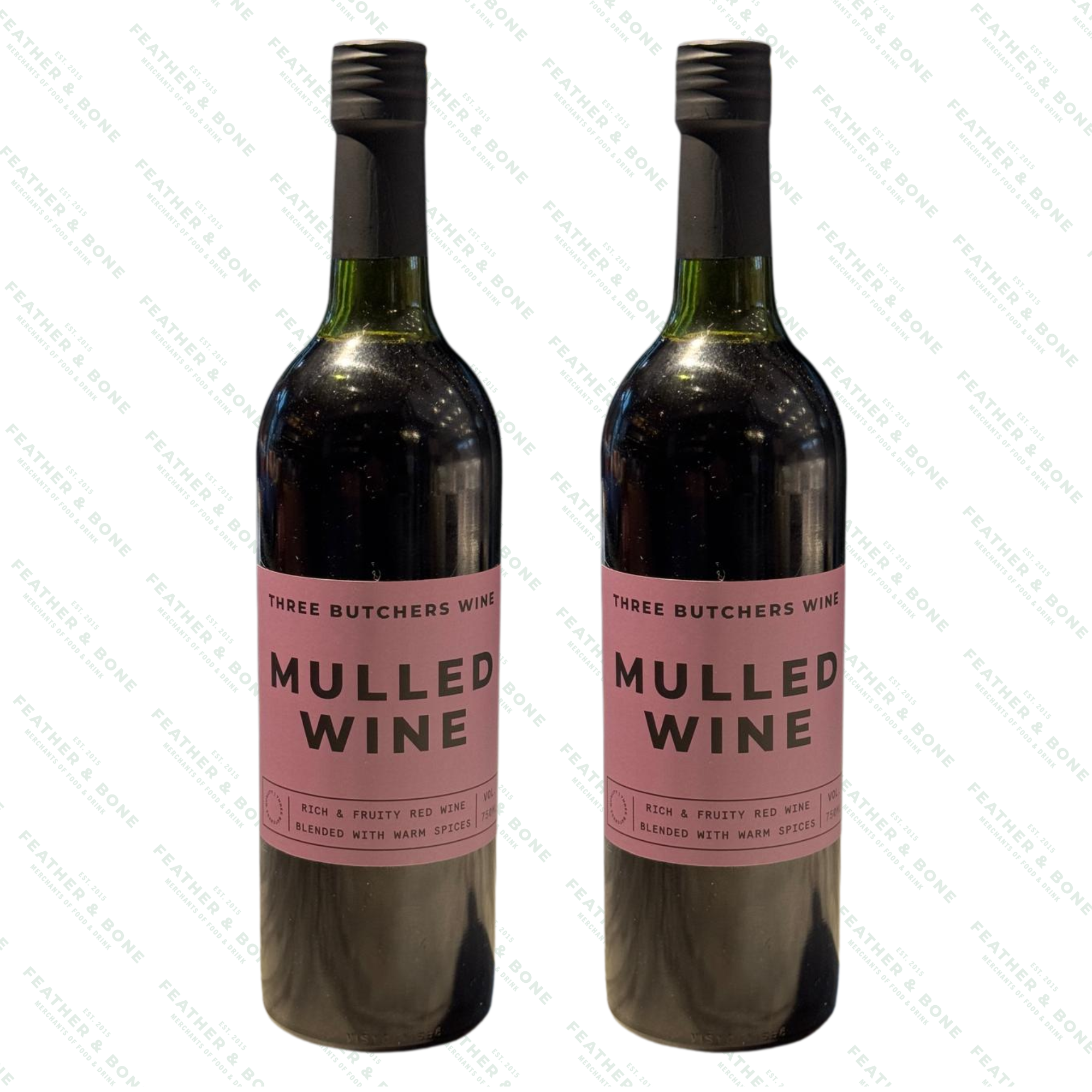 Three Butchers Mulled Wine 750ml x 2