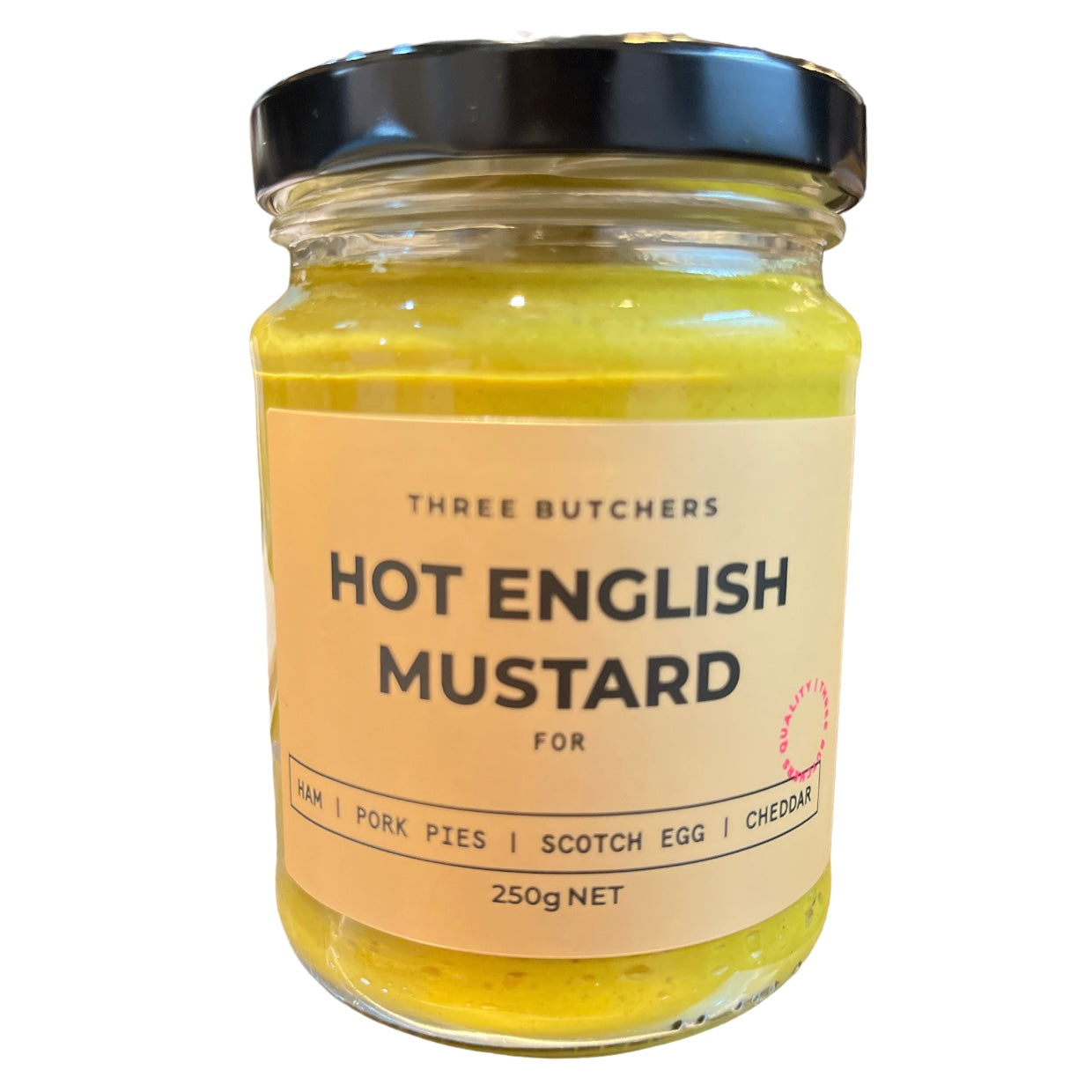Three Butchers Hot English Mustard 250g