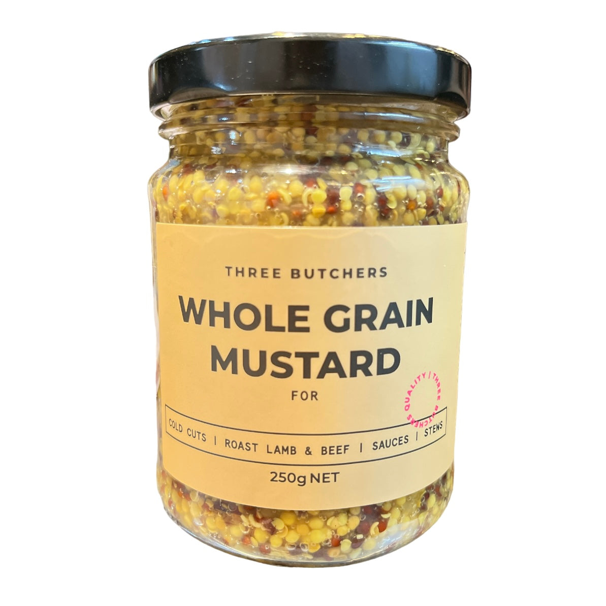 Three Butchers Wholegrain Mustard 250g