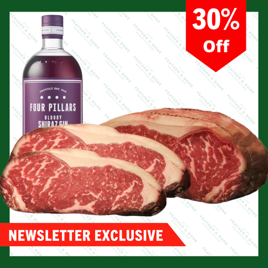 Bloody GIN-ius, Dry Aged Gin Sirloin 300g x 2 (Chilled) (Online Exclusive)