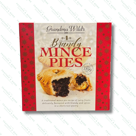 GRANDMA WILD'S, luxury deep filled brandy mince pies 4PCS