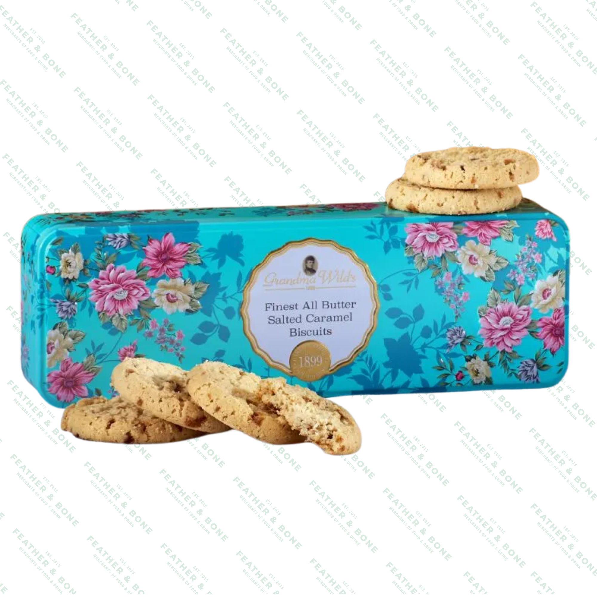 GRANDMA WILD'S, Victorian floral all butter salted caramel tin 150G