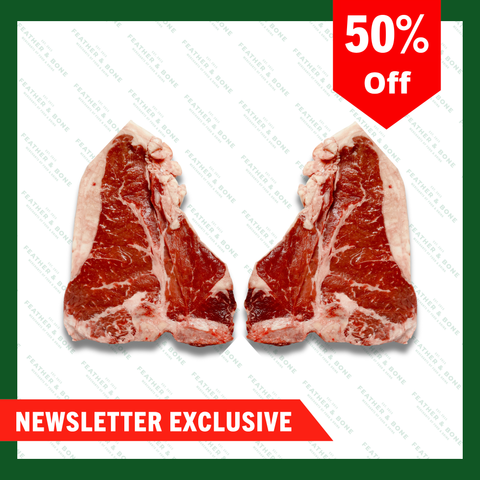 AUS, Grass Fed T-Bone 1KG x 2 (Chilled) (Online Exclusive)