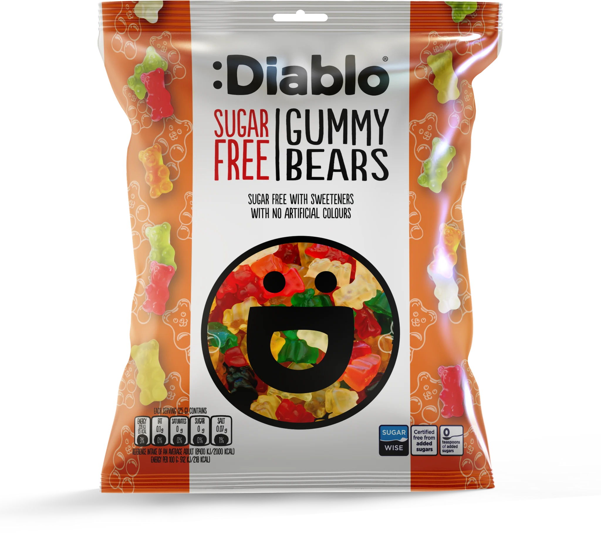 Diablo Sugar Free Gummy Bears 75G