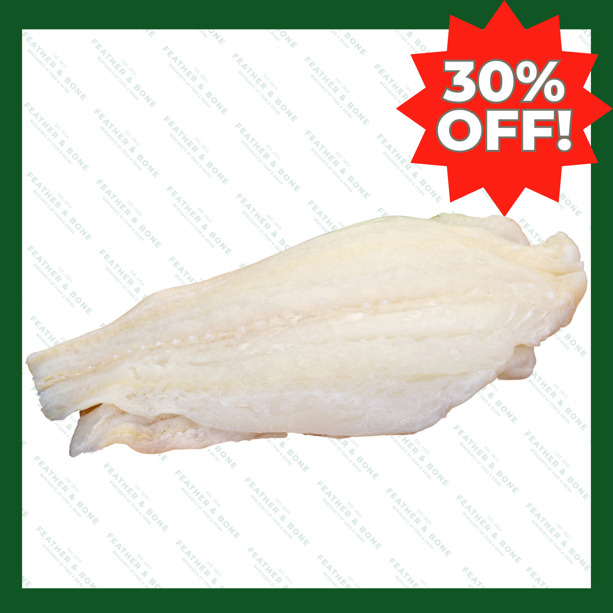 Norwegian Halibut (Frozen) 800-1kg (3 sides)