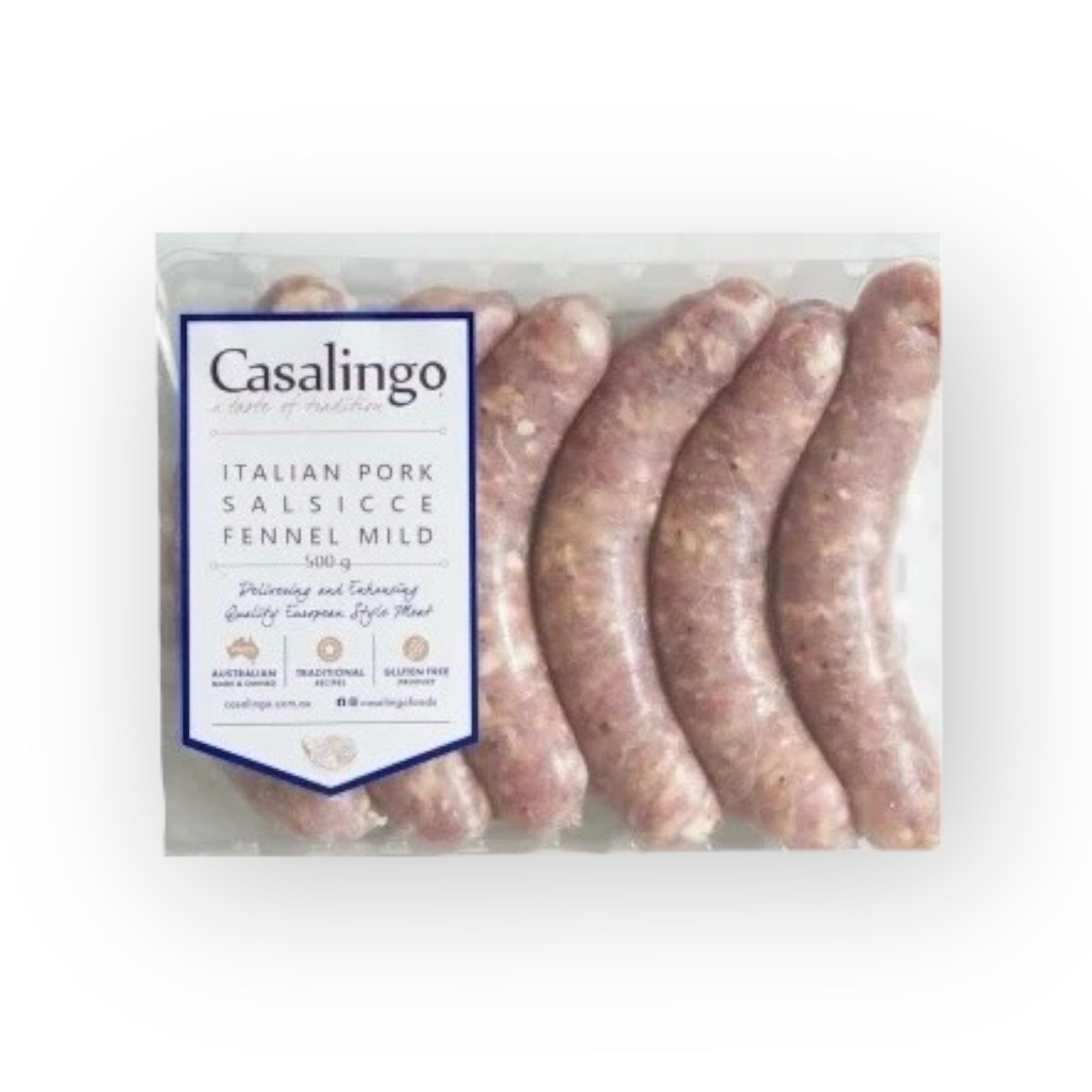 Casalingo Italian Pork Fennel Mild Sausage 500g