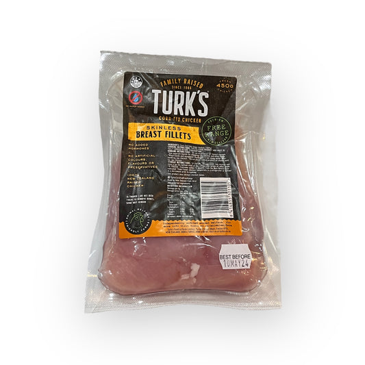 TURK'S Free Range Chilled Chicken Breast Fillet 450g( Best Before 23/05/2024)