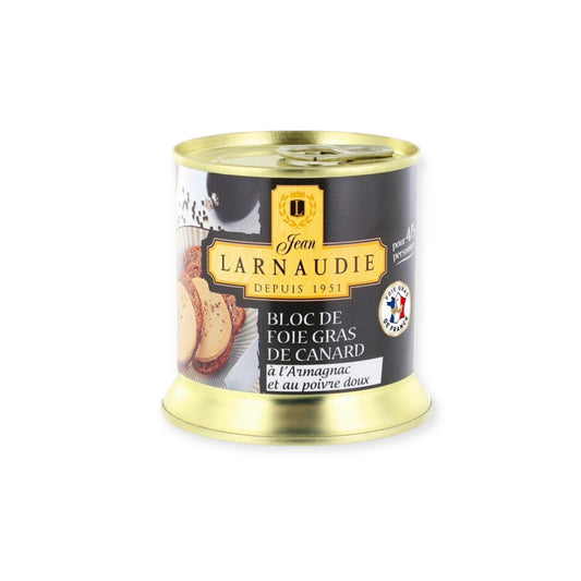 Jean Larnaudie Block of Duck Foie Gras with Armagnac & Peppers 190g