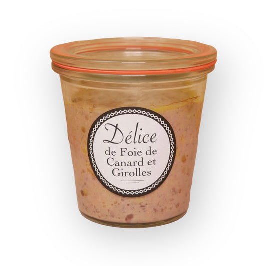 Delice Duck Liver Parfait With Foie Gras and Chanterelles 200g