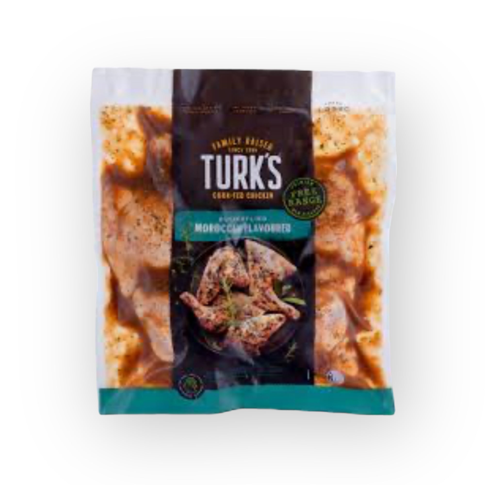 Turk's Free-Range Butterflied Chicken Moroccan Flavoured 1.35kg (Frozen)