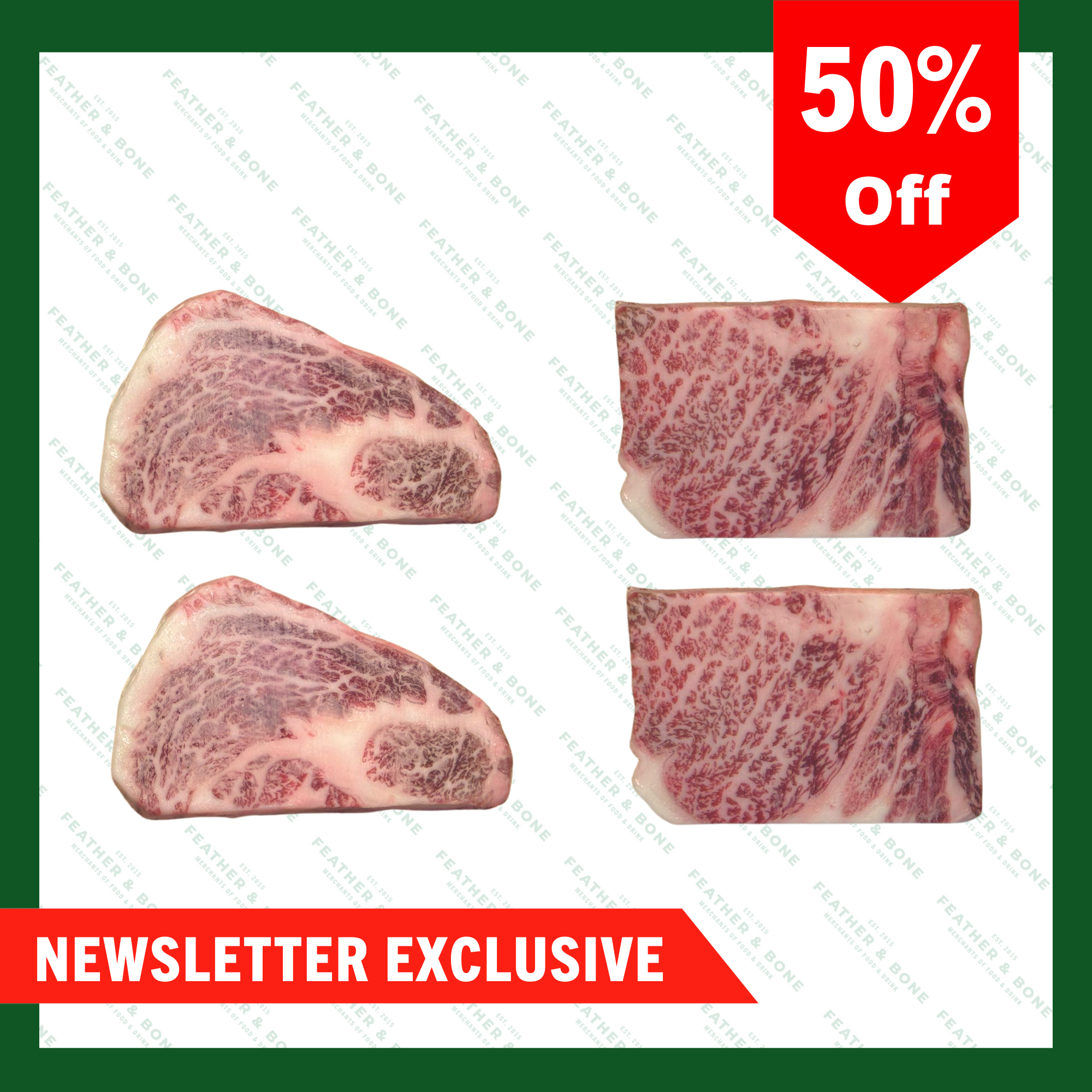 Japanese A5 Wagyu Ribeye 250g x 4 (Frozen) (Online Exclusive)