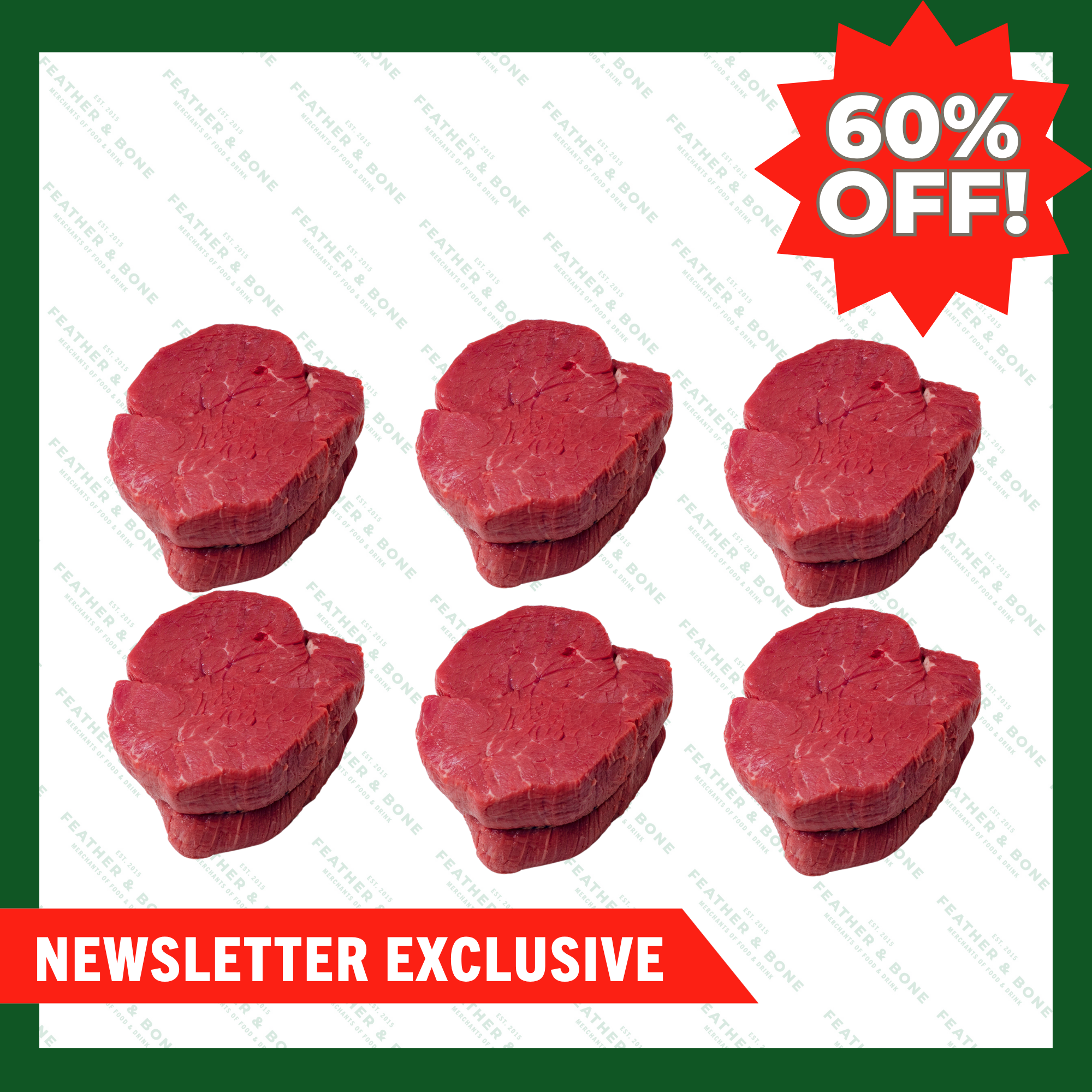 WEEKLY DEAL! Australian, Grass Fed Tenderloin 200g x 6 (Chilled) (Online Exclusive)