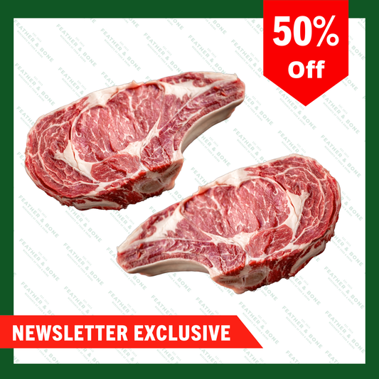 Grass Fed Bone in Ribeye 700- 1kg x 2 (Chilled) (ONLINE EXCLUSIVE)