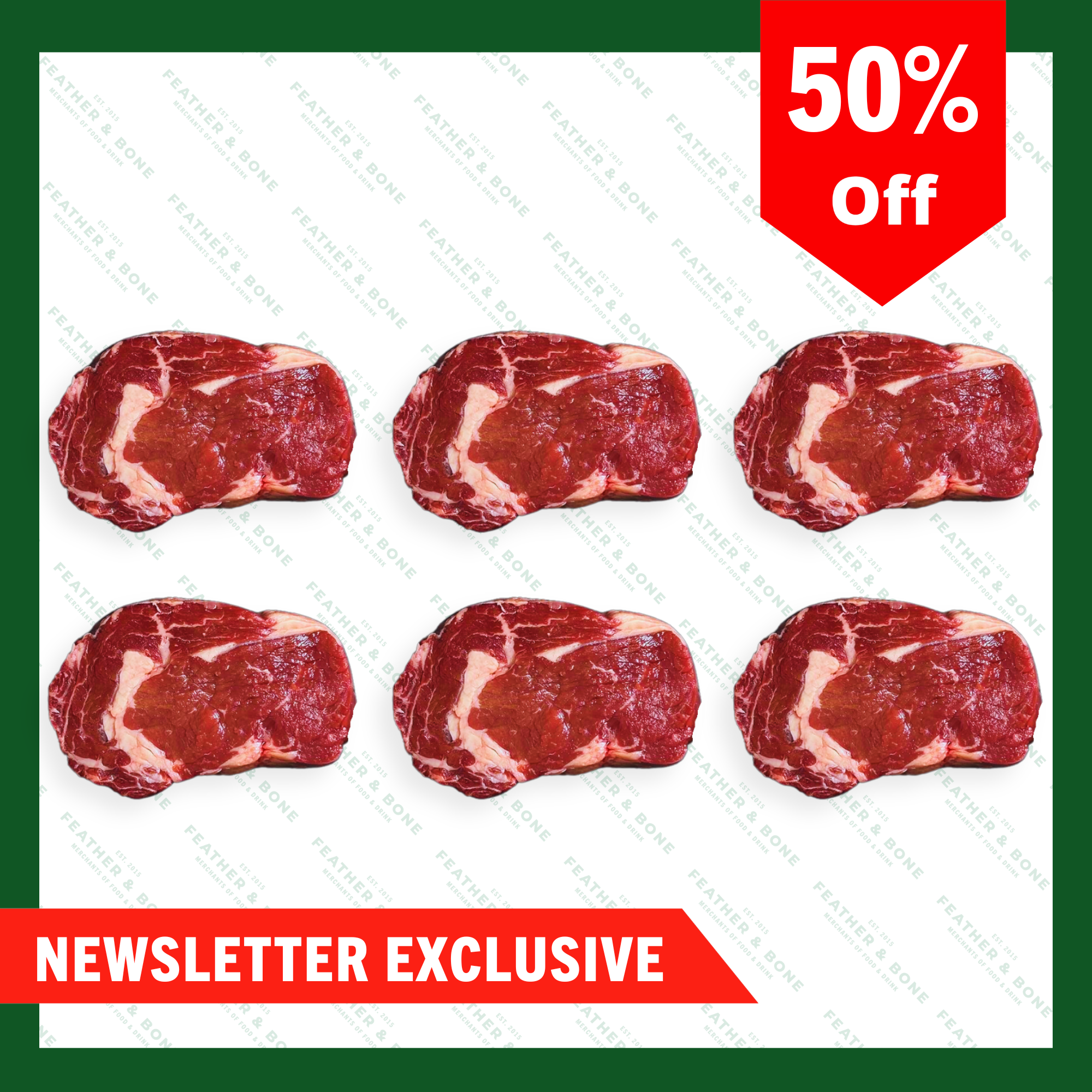 Australian Grass-fed Ribeye 250g x 6pcs (Chilled) (ONLINE EXCLUSIVE)