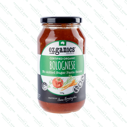 OZGANICS, organic bolognese NAS pasta sauce 500G