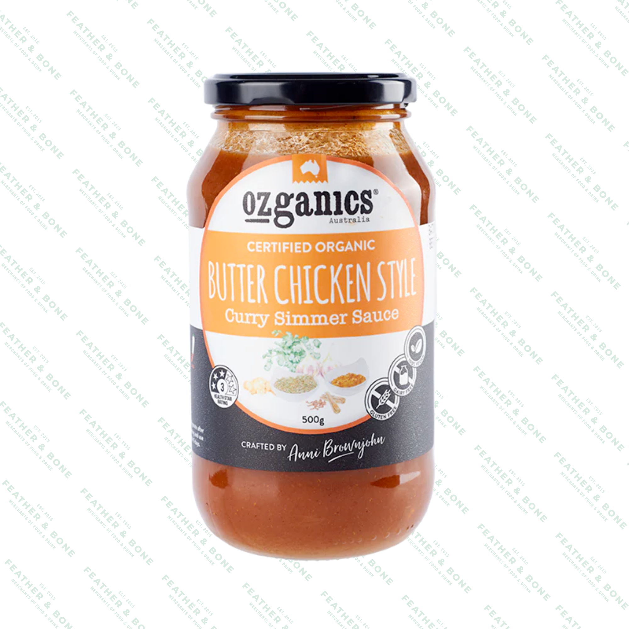 OZGANICS, organic butter chicken style sauce 500G