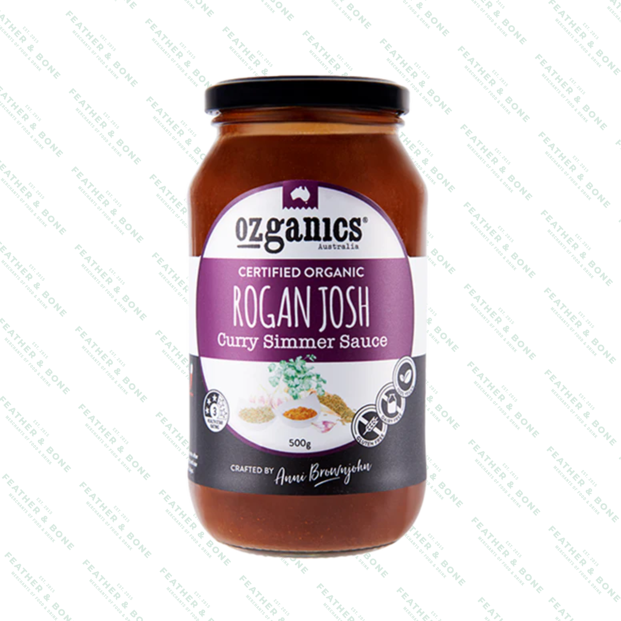OZGANICS, organic rogan josh sauce 500ML