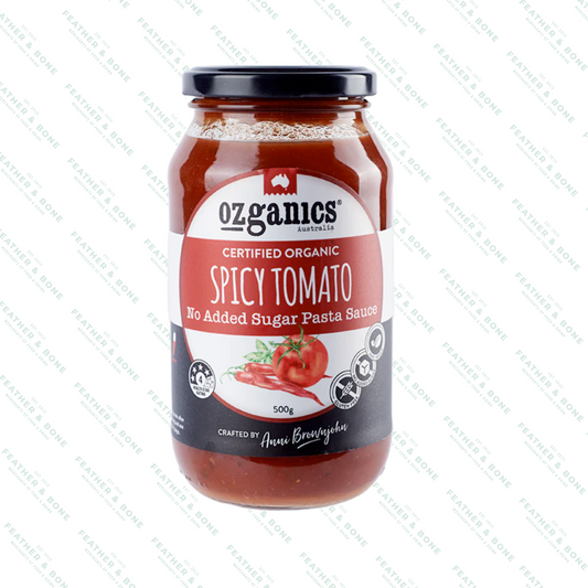OZGANICS, organic spicy tomato NAS pasta sauce 500G