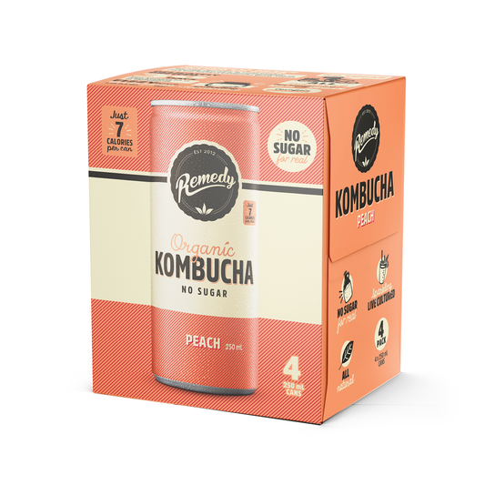 Remedy Organic Kombucha Peach 250ml