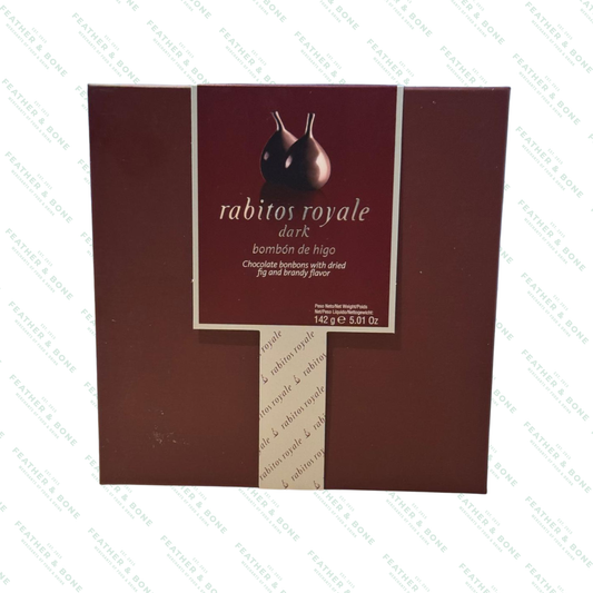 RABITOS ROYALE, dark chocolate covered fig bonbons 8PCS 142G
