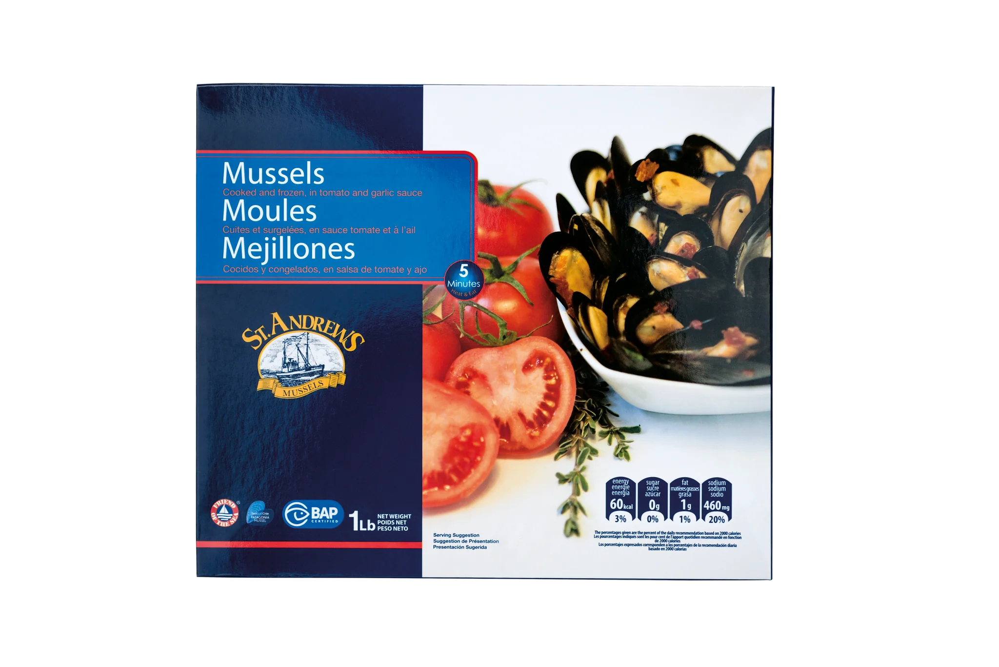St. Andrews Cooked Mussels (Tomato & Garlic)1lb