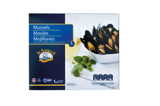 St. Andrews Cooked Mussels (White wine)1lb