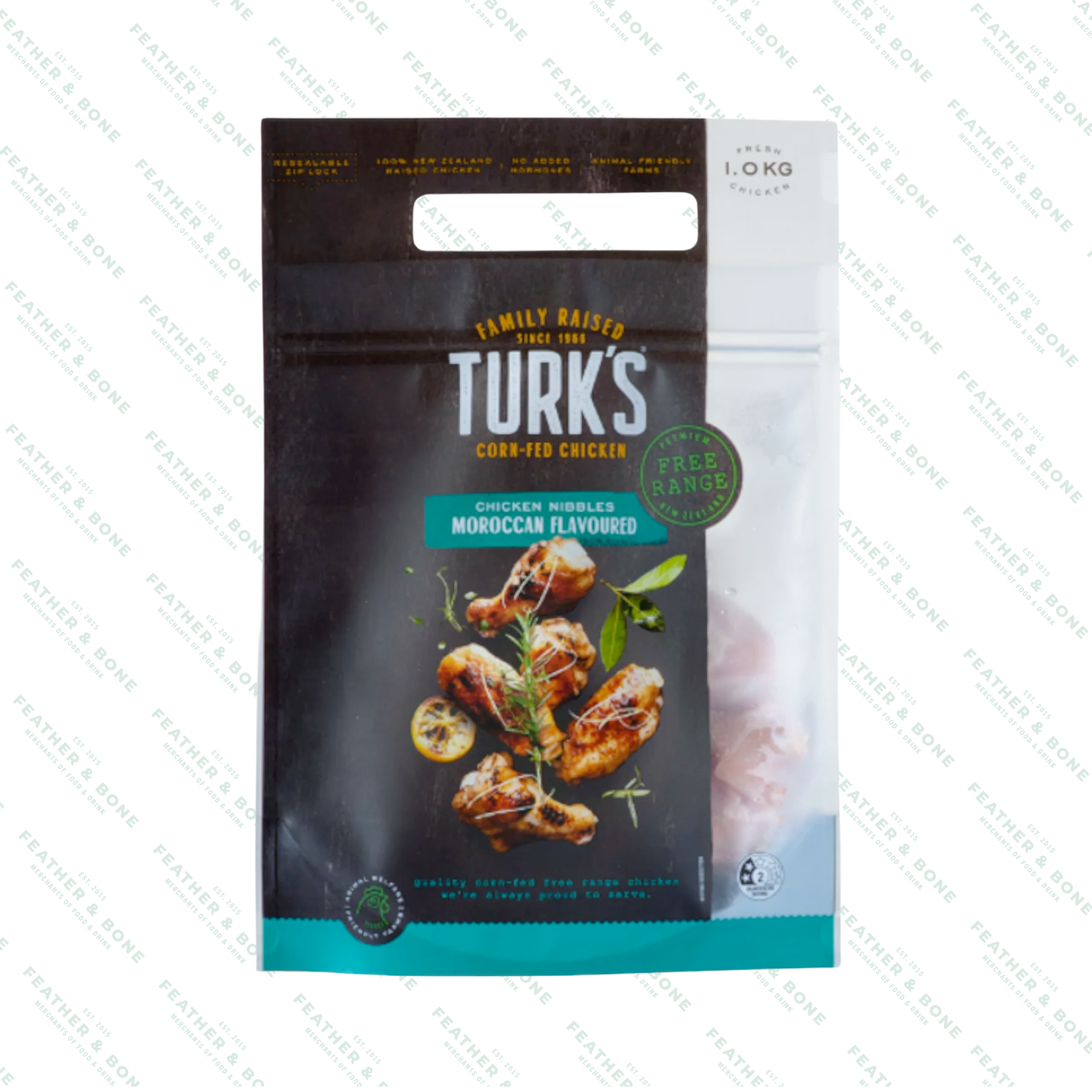 TURK'S Free Range Nibbles Moroccan 1kg (frozen)