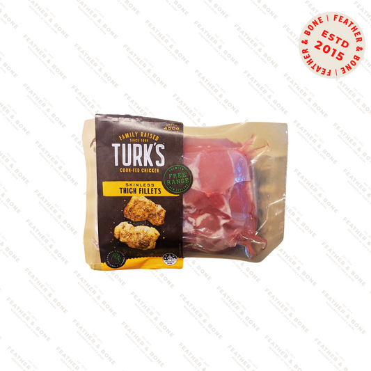 TURK'S Free Range Chicken Thigh Fillet 450g (EXP 20/03)