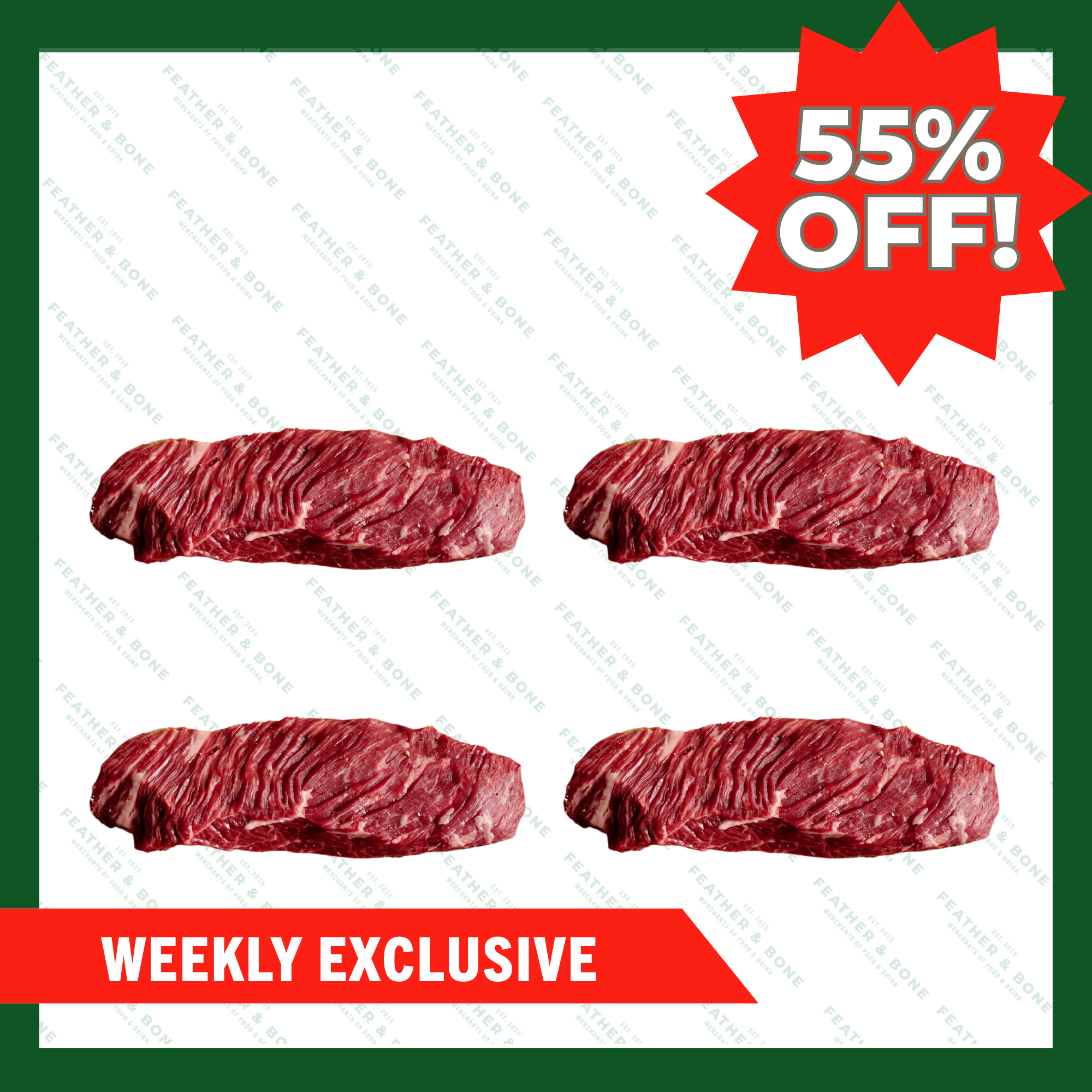 WEEKLY DEAL! Australian, Grain Fed Hanger 400g x 4 (Chilled) (Online Exclusive)
